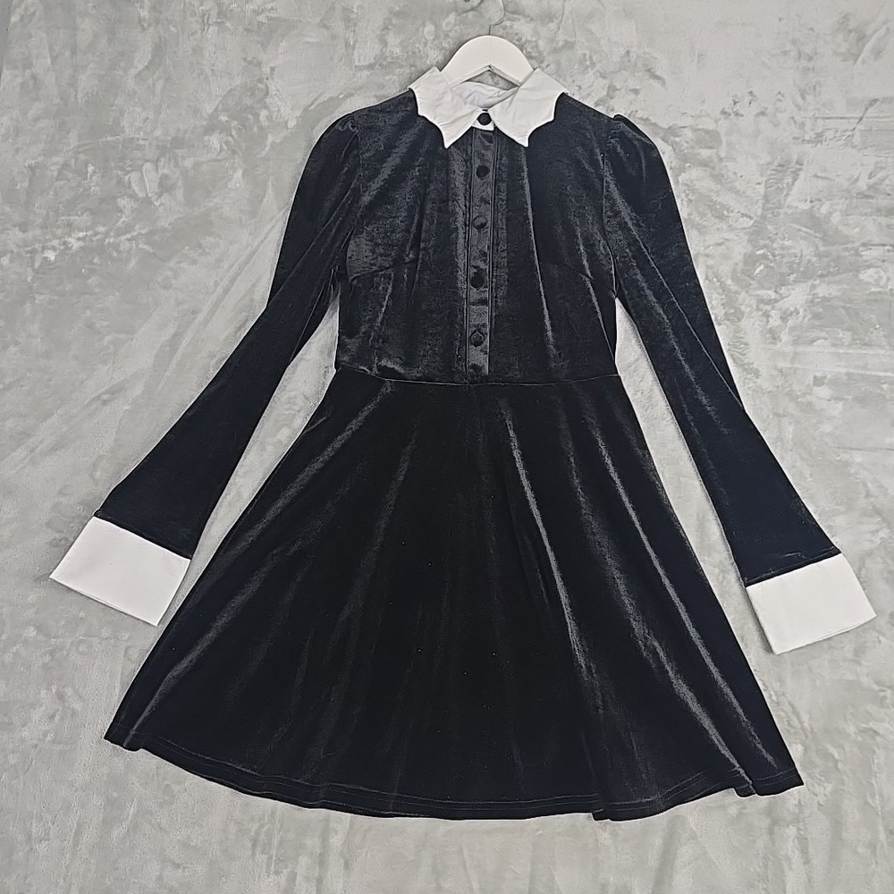 Wednesday Addams Dress Black‎ Medium Cosplay Halloween Gothic